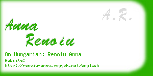 anna renoiu business card